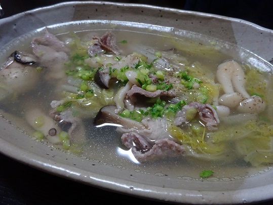 20190214牡蠣と豚肉と白菜のスープ